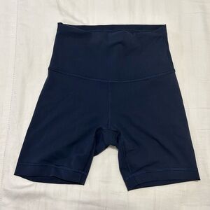 Navy Lululemon biker shorts